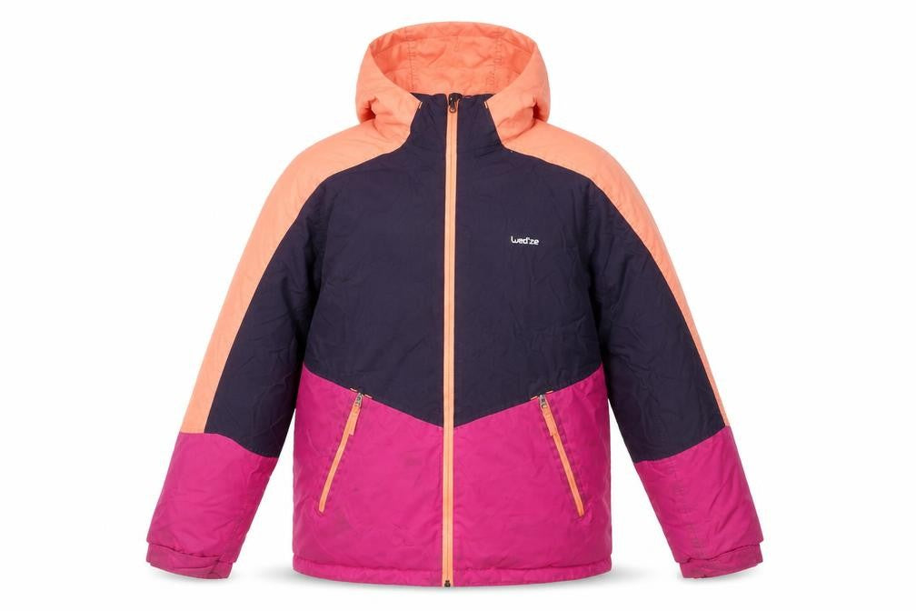 Wedze Girls Multicoloured Hooded Ski Jacket 14 Years Winter Activewear