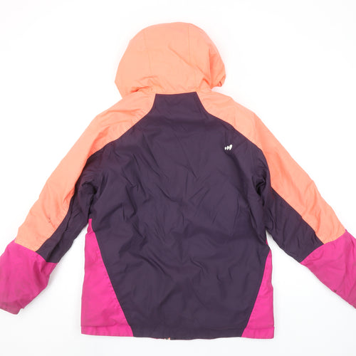Wedze Girls Multicoloured Hooded Ski Jacket 14 Years Winter Activewear