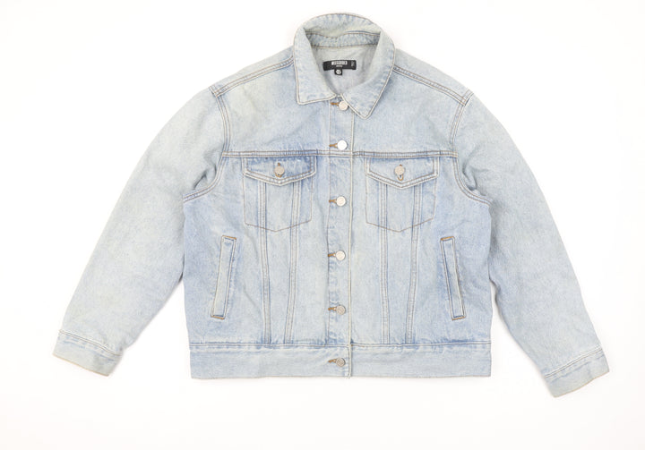 Missguided Petite Women's Blue Denim Basic Jacket Size 8