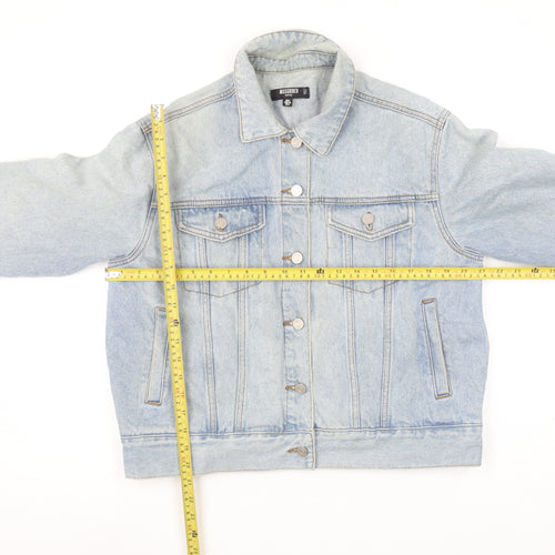 Missguided Petite Women's Blue Denim Basic Jacket Size 8