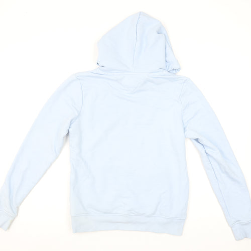 Tommy Jeans Women's Light Blue XS Pullover Hoodie Cotton Blend Casual