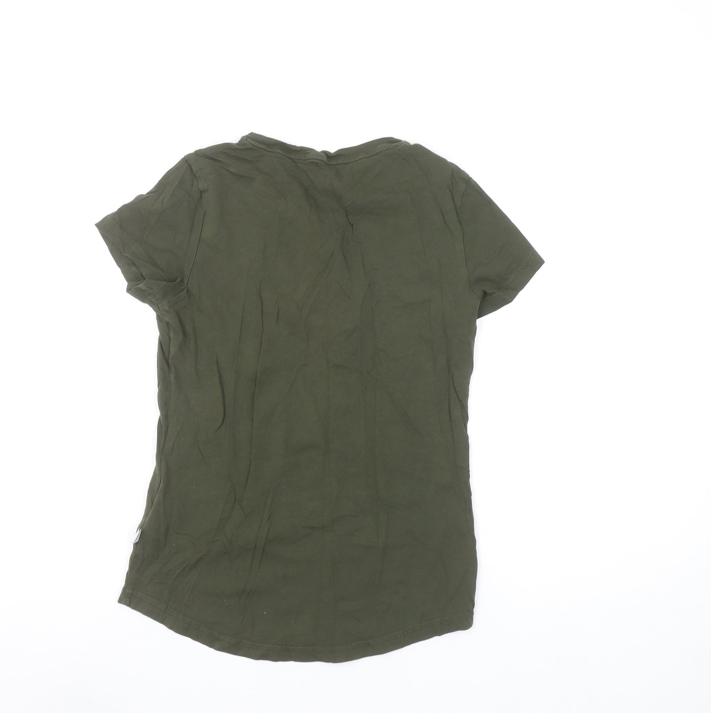 Puma Womens Green XS Basic Sport T-Shirt