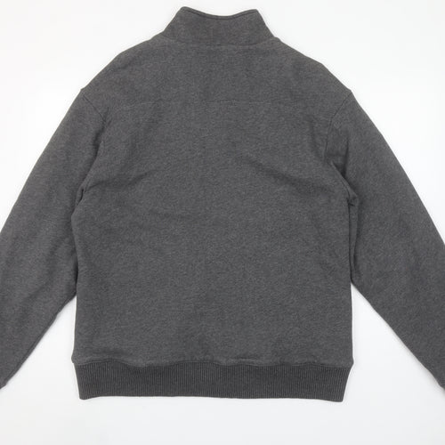 Old Navy Men’s Grey Full Zip Fleece Lined Sweatshirt Size L