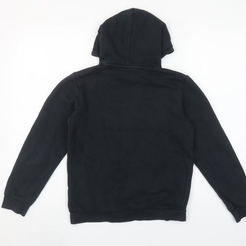 Puma Boys Black Pullover Hoodie 11-12 Years Logo Print Casual Sweatshirt