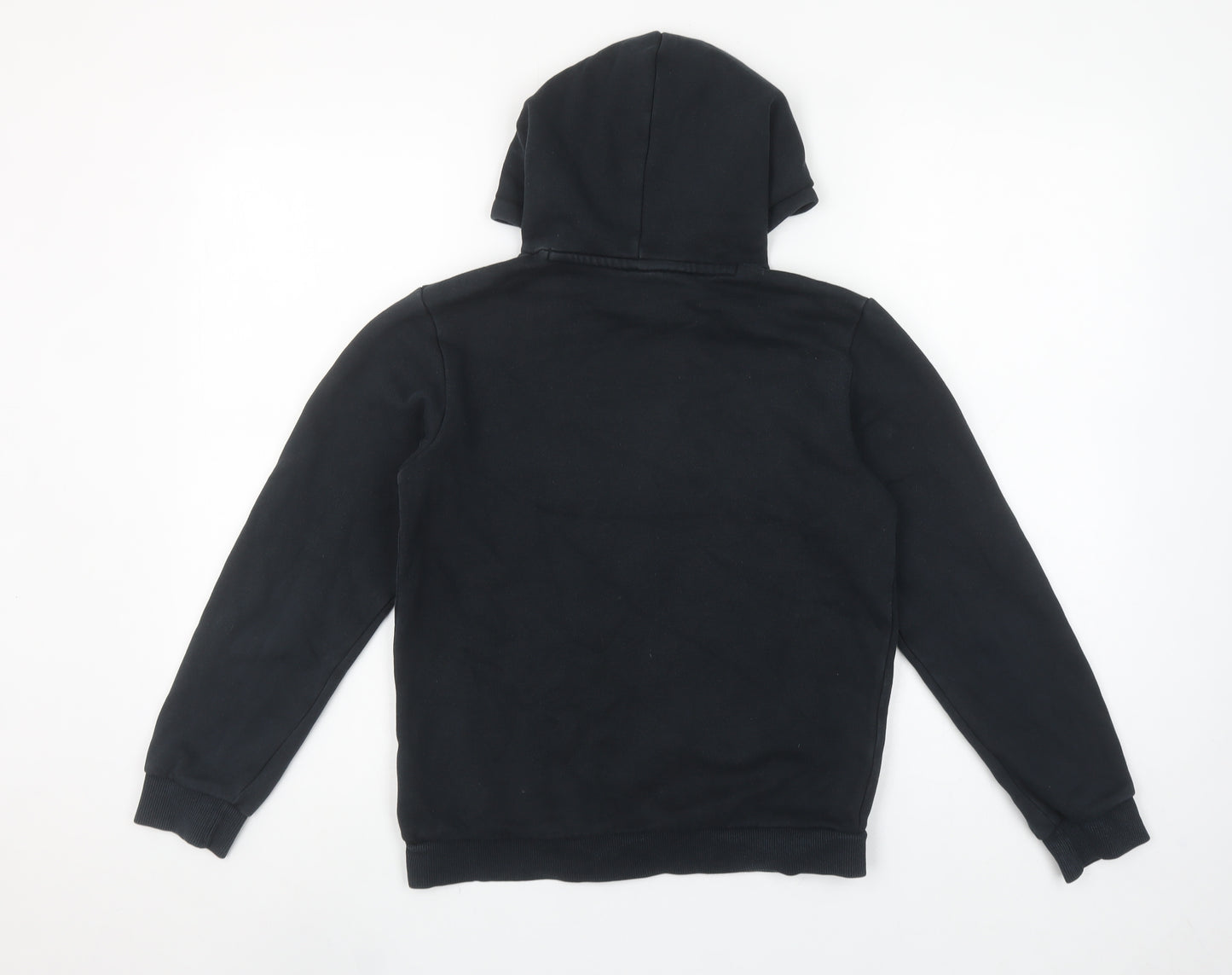 Puma Boys Black Pullover Hoodie 11-12 Years Logo Print Casual Sweatshirt