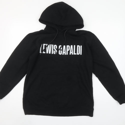 Lewis Capaldi Women's Black Pullover Hoodie Size S Graphic Tour Sweatshirt