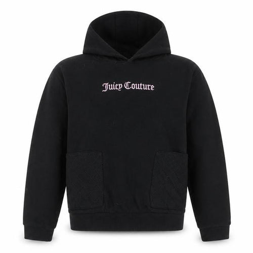 Juicy Couture Girls Black Pullover Hoodie 14-15 Years Logo Fleece