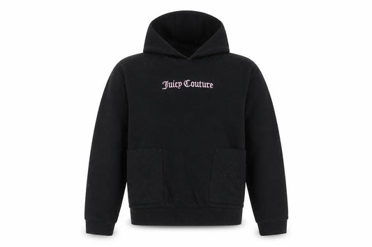 Juicy Couture Girls Black Pullover Hoodie 14-15 Years Logo Fleece