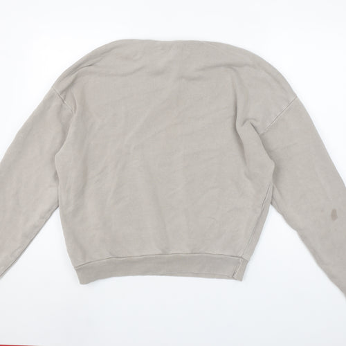 Reebok Women’s Beige Pullover Sweatshirt S Relaxed Fit Casual