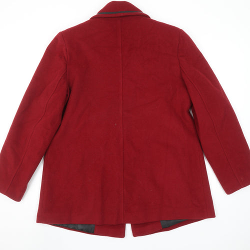Kesta by David Barry Women's Red Wool Blend Mid-Length Coat Size 16