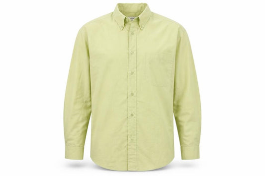 Front view of Woods & Gray Men's Green Long Sleeve Button-Down Shirt, size 15.5 Regular Fit