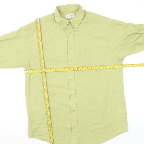 Woods & Gray Men's Green Long Sleeve Button-Down Shirt Size 15.5 Regular Fit