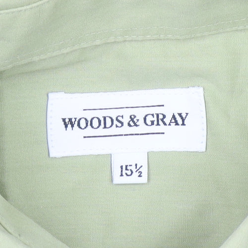 Woods & Gray Men's Green Long Sleeve Button-Down Shirt Size 15.5 Regular Fit