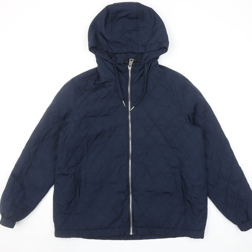 St. Bernard for Dunnes Stores Navy Quilted Hooded Jacket Medium Women’s