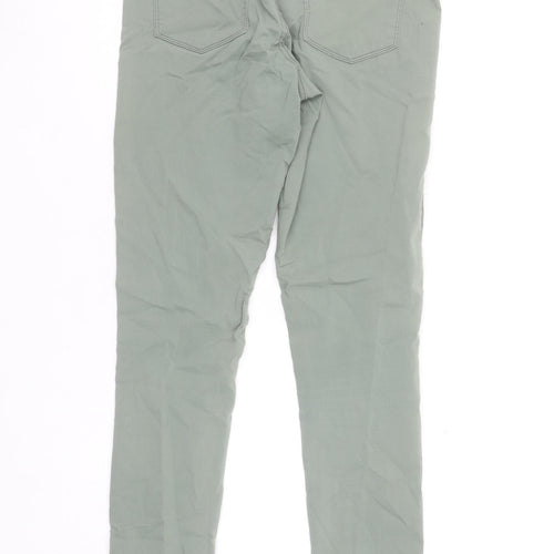 PIECES Women Green Skinny Jeans M Slim Fit Stretch Denim