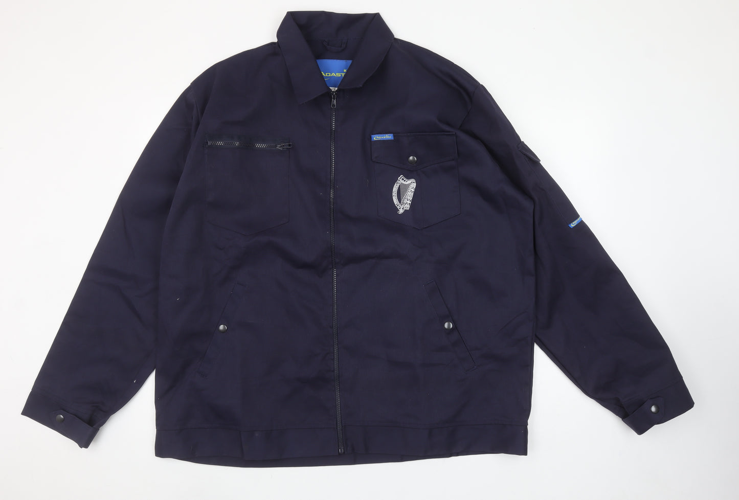 Adastra Men's Blue 2XL Workwear Zip Jacket with Logo Detail