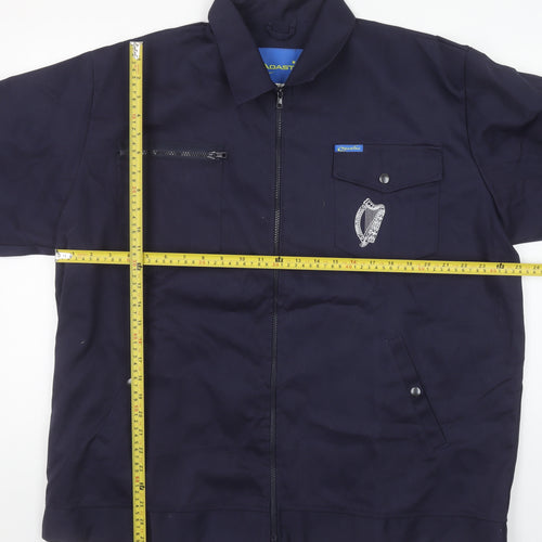 Adastra Men's Blue 2XL Workwear Zip Jacket with Logo Detail