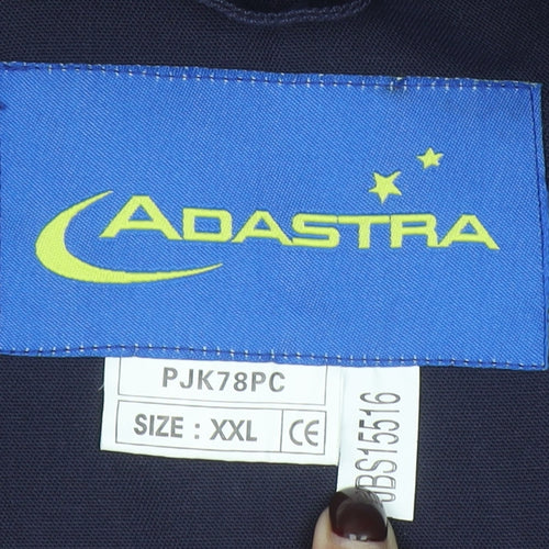 Adastra Men's Blue 2XL Workwear Zip Jacket with Logo Detail
