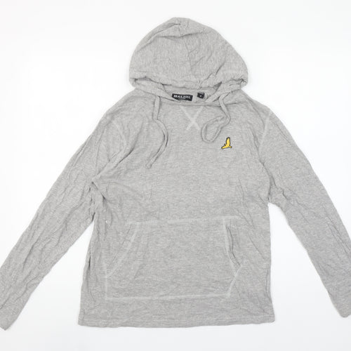 Brave Soul Men's Grey Pullover Hoodie Small Lightweight Cotton