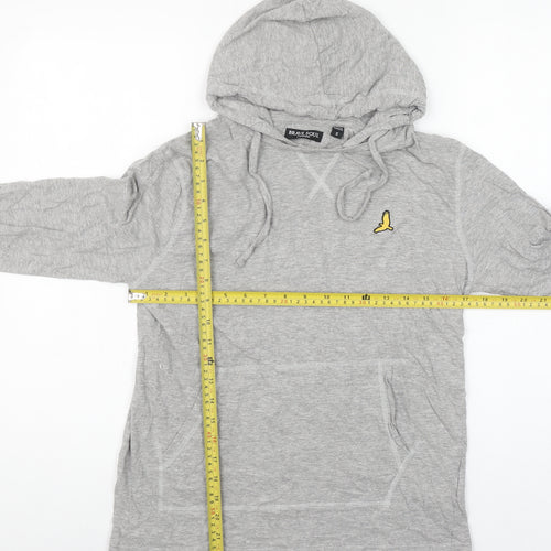 Brave Soul Men's Grey Pullover Hoodie Small Lightweight Cotton