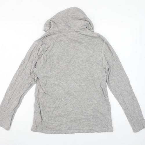Brave Soul Men's Grey Pullover Hoodie Small Lightweight Cotton
