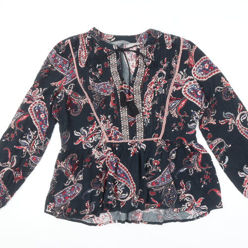 Principles Womens Multicoloured Paisley Viscose Tunic Blouse Size 12