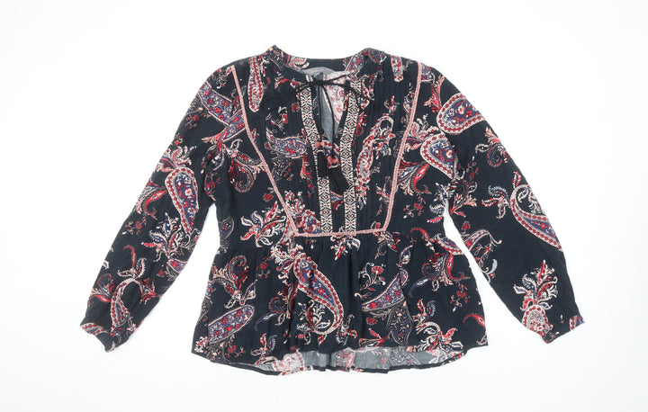 Principles Womens Multicoloured Paisley Viscose Tunic Blouse Size 12