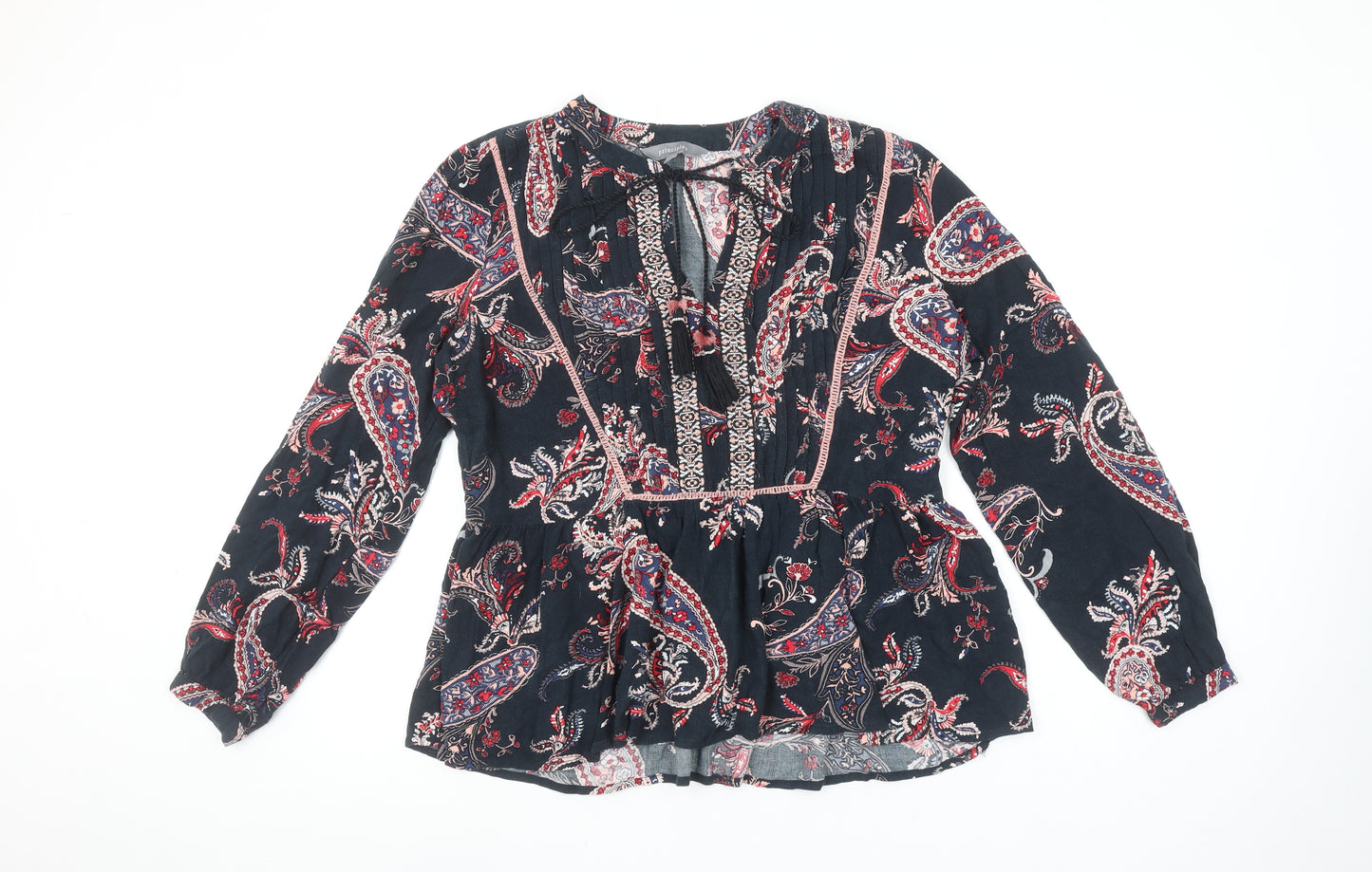 Principles Womens Multicoloured Paisley Viscose Tunic Blouse Size 12