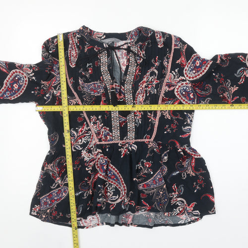Principles Womens Multicoloured Paisley Viscose Tunic Blouse Size 12