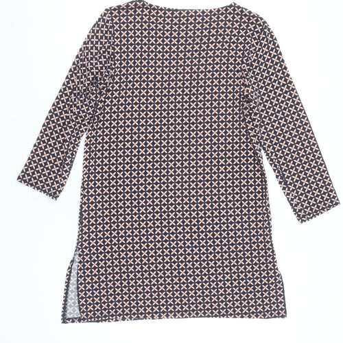 Principles Women’s Blue Geometric 3/4 Sleeve Tunic Blouse Size 10