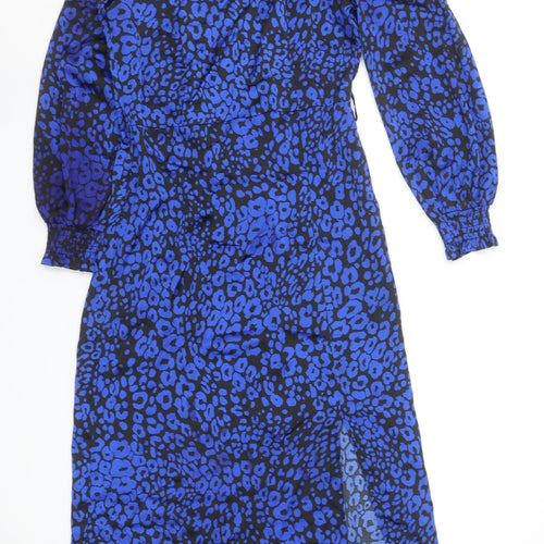 Friends Like These Women’s Blue Animal Print Midi Shift Dress UK 10