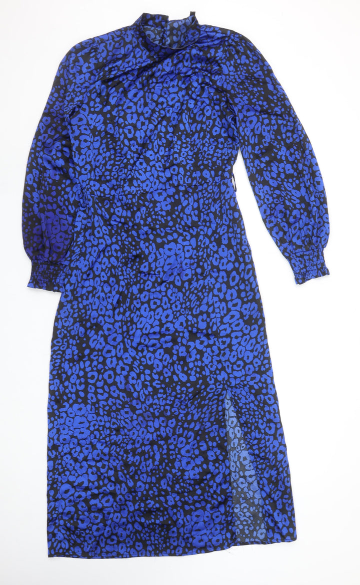 Friends Like These Women’s Blue Animal Print Midi Shift Dress UK 10