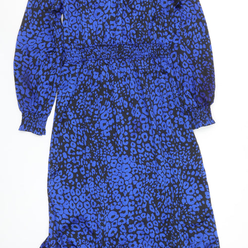 Friends Like These Women’s Blue Animal Print Midi Shift Dress UK 10
