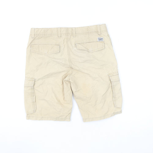 Tommy Hilfiger Boys Beige Cargo Shorts Size 13 Years Cotton Twill