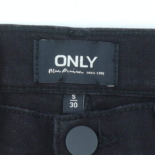 ONLY Women’s Black Skinny Jeans S 30 Slim Fit Mid Rise