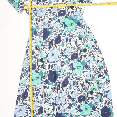 Pixie Daisy Womens Multicoloured Floral A-Line Midi Dress Size 10