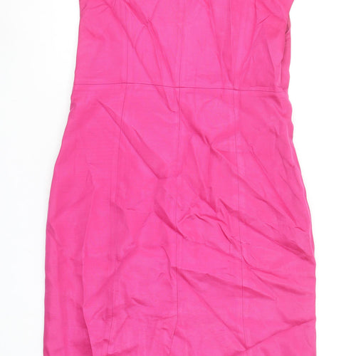 Paul Costelloe Women’s Pink Sheath Dress UK 16 V-Neck Formal
