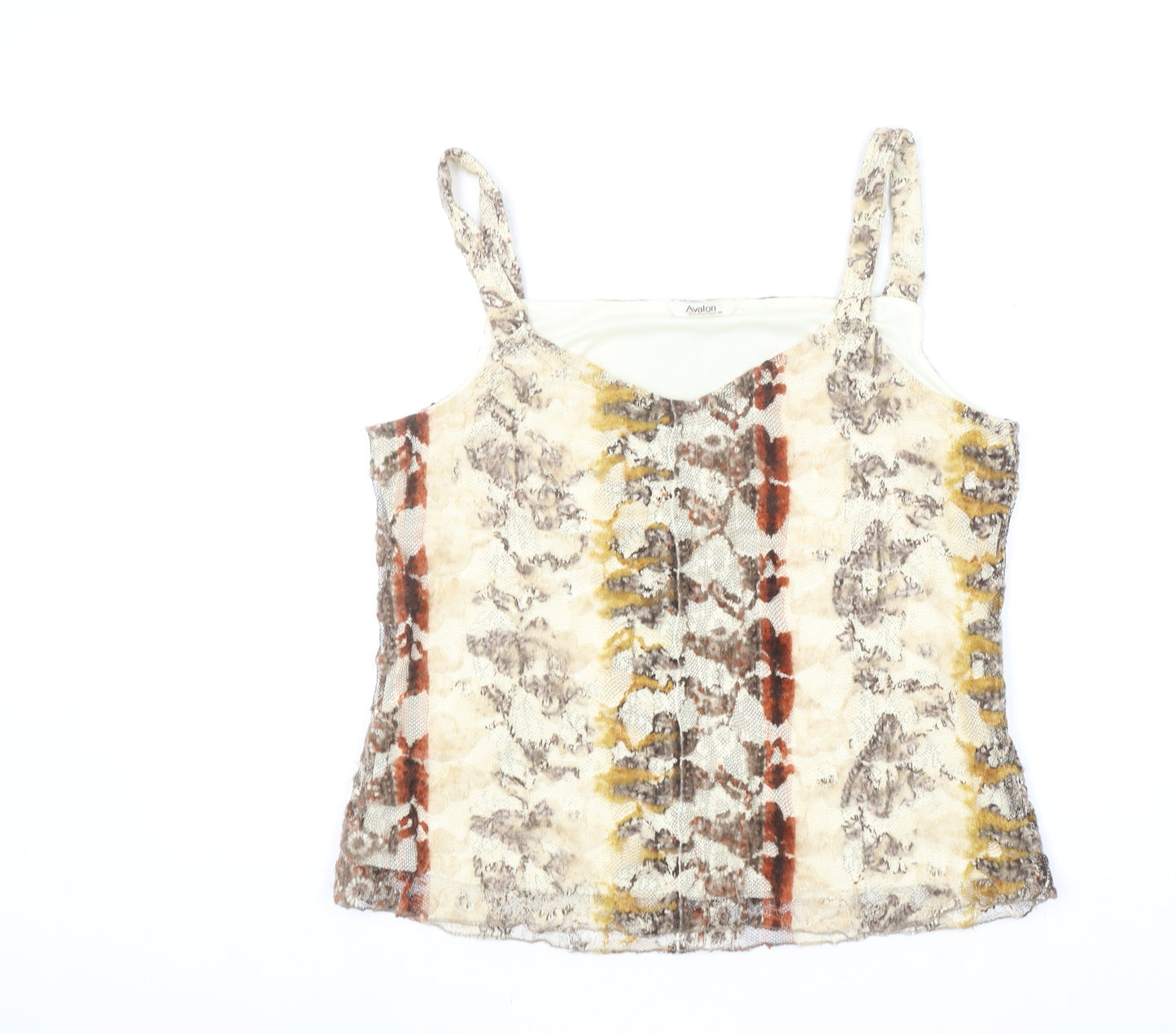 Ayalon Collection Women's Multicoloured Size 14 Camisole Lace Tank Top
