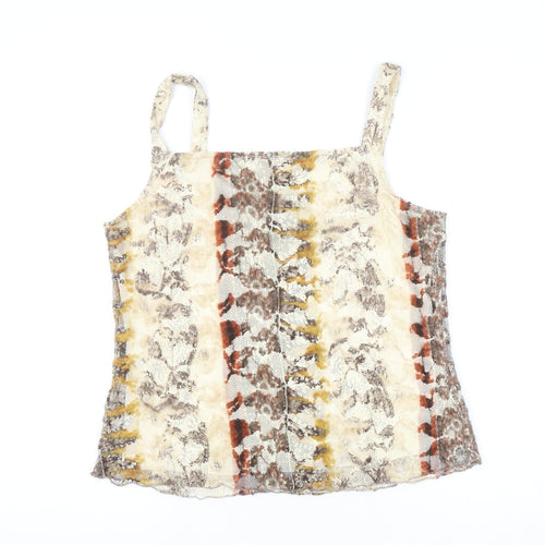 Ayalon Collection Women's Multicoloured Size 14 Camisole Lace Tank Top