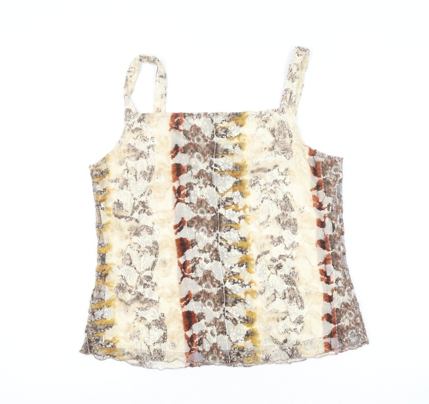 Ayalon Collection Women's Multicoloured Size 14 Camisole Lace Tank Top