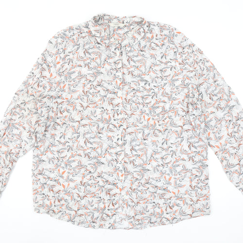 Next Women’s Multicoloured Floral Viscose Blouse UK 18 Long Sleeve Casual