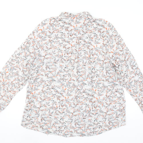 Next Women’s Multicoloured Floral Viscose Blouse UK 18 Long Sleeve Casual