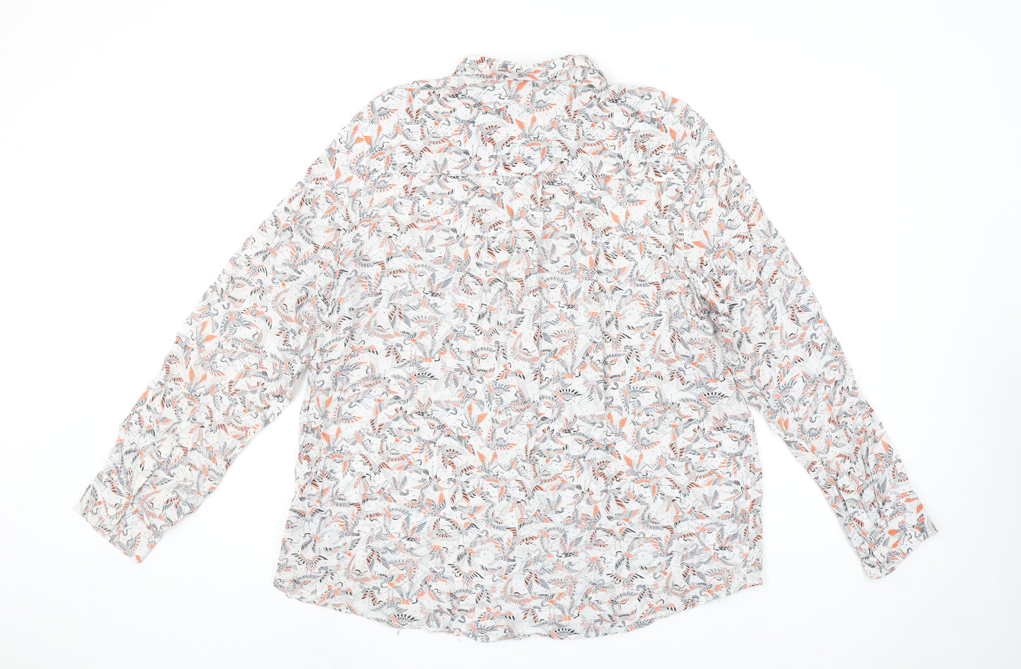 Next Women’s Multicoloured Floral Viscose Blouse UK 18 Long Sleeve Casual