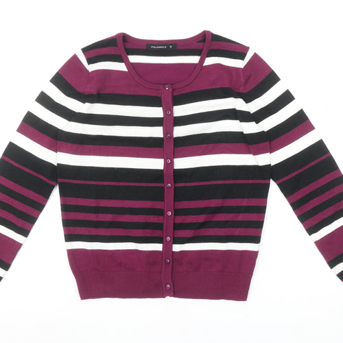 Fullcircle Women's Black Purple Striped Cardigan Size S Knitwear