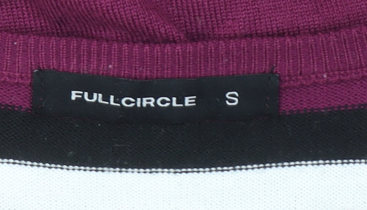 Fullcircle Women's Black Purple Striped Cardigan Size S Knitwear