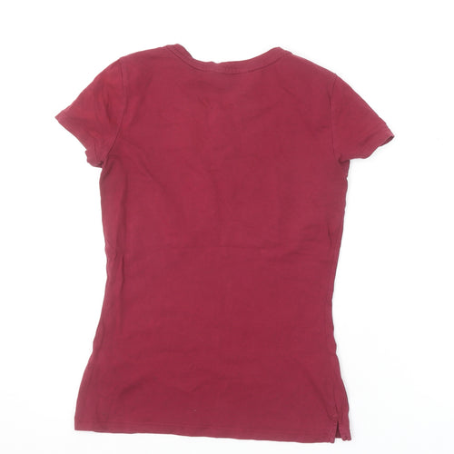 Tommy Hilfiger Women's Red XS Basic Cotton T-Shirt