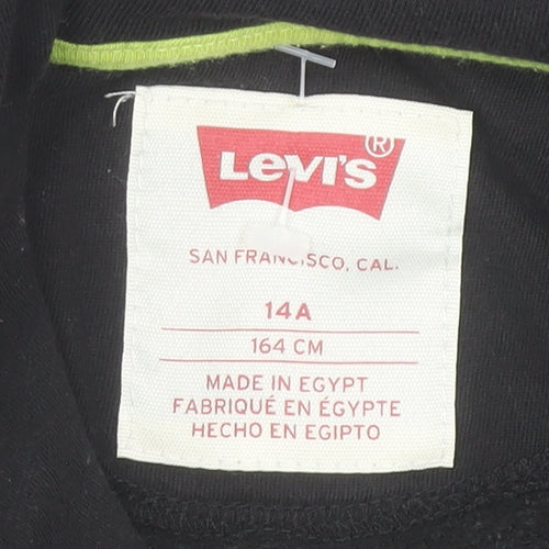 Levi's Boys Grey & Black Pullover Hoodie Size 14A (164 cm) Cotton Blend