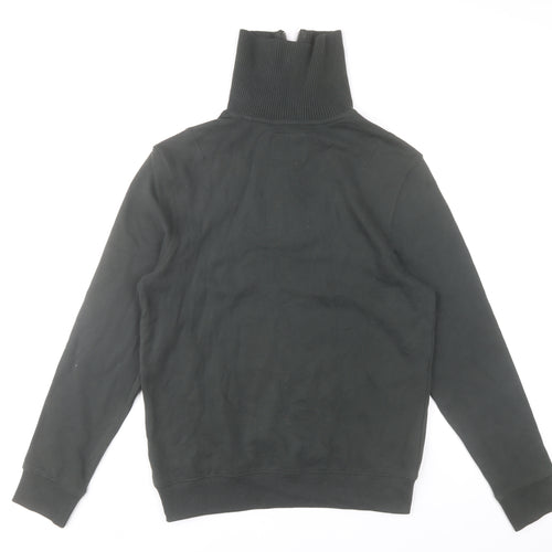 Union House Men’s Black 1/2 Zip High Neck Cotton Sweatshirt Size S
