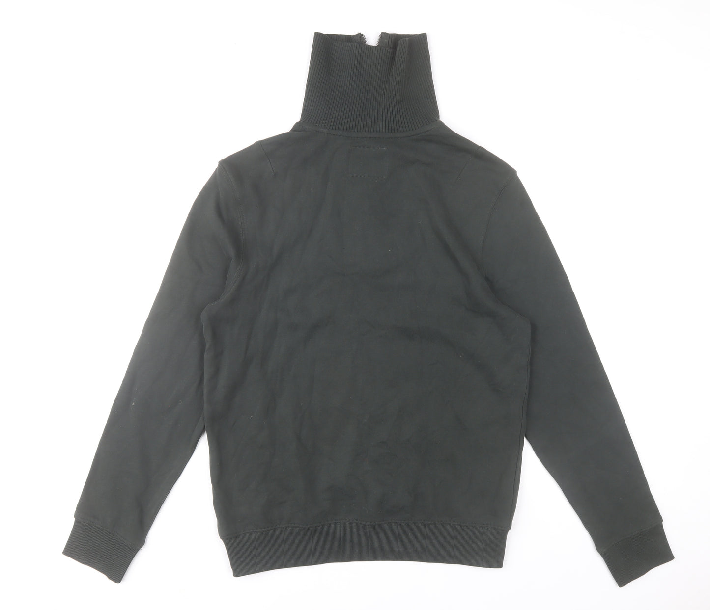 Union House Men’s Black 1/2 Zip High Neck Cotton Sweatshirt Size S