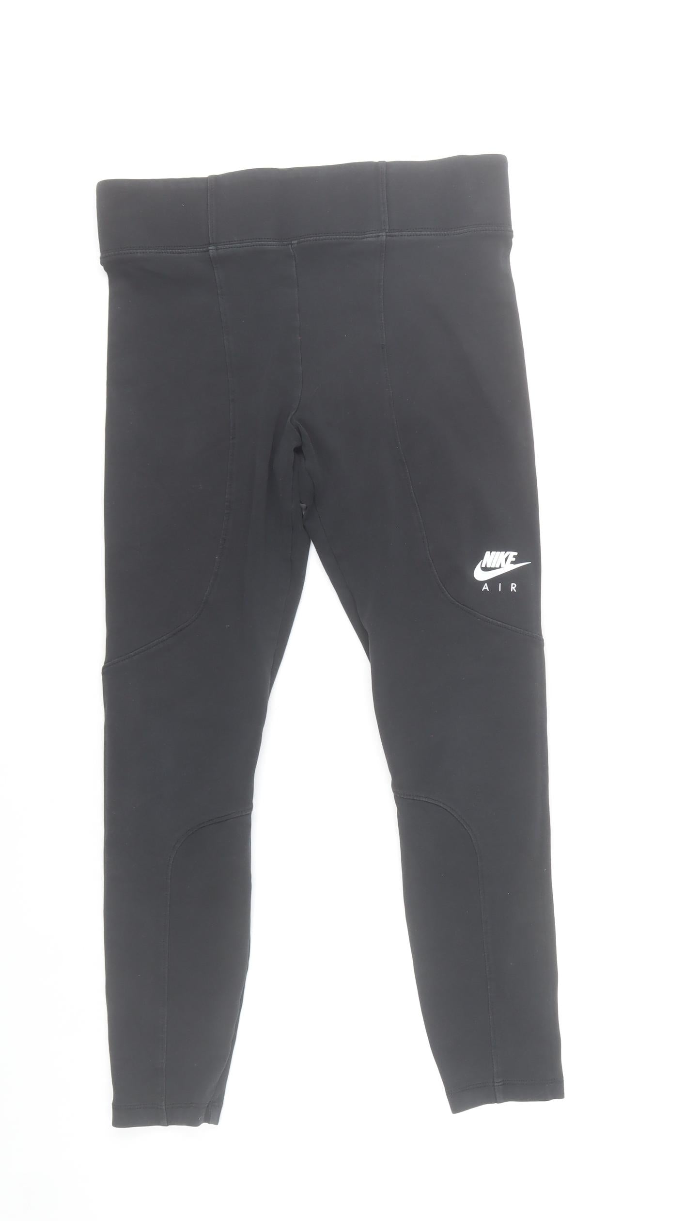 Nike Air Black Womens M Ankle Leggings Elastic Waist Stretch